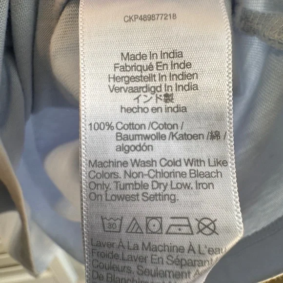 Madewell. Size M. Garment dyed all day crew neck tee Light Blue - Picture 3 of 8